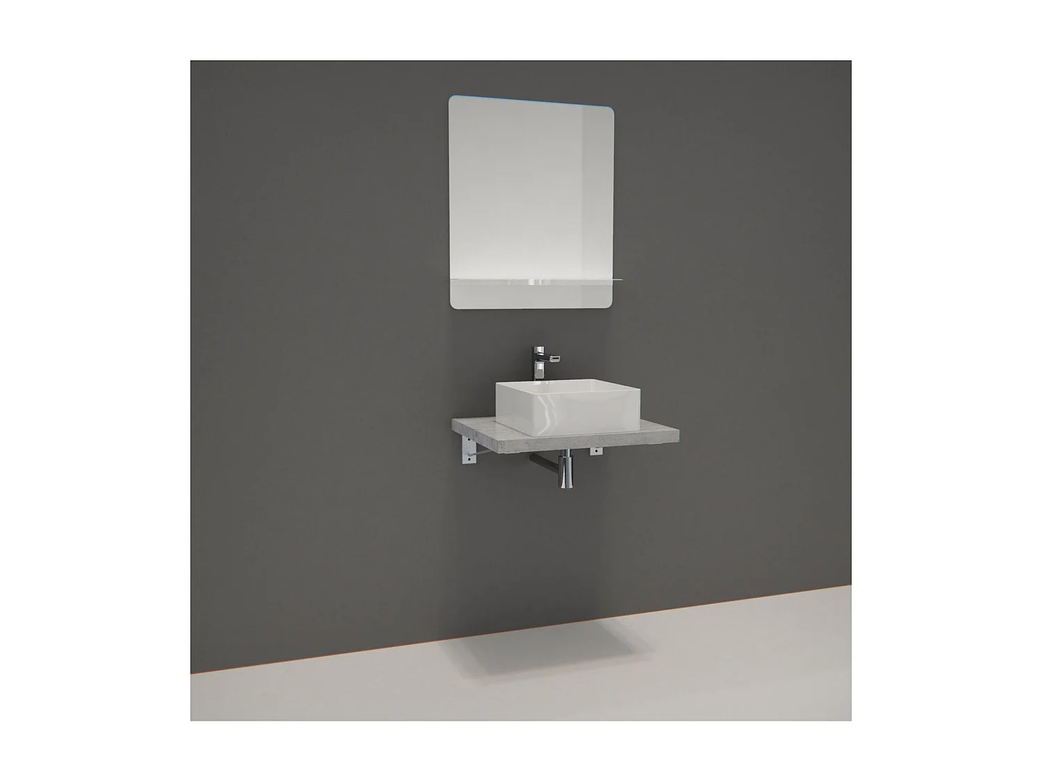 Einzelmöbel + Waschbecken + WILL-Spiegel