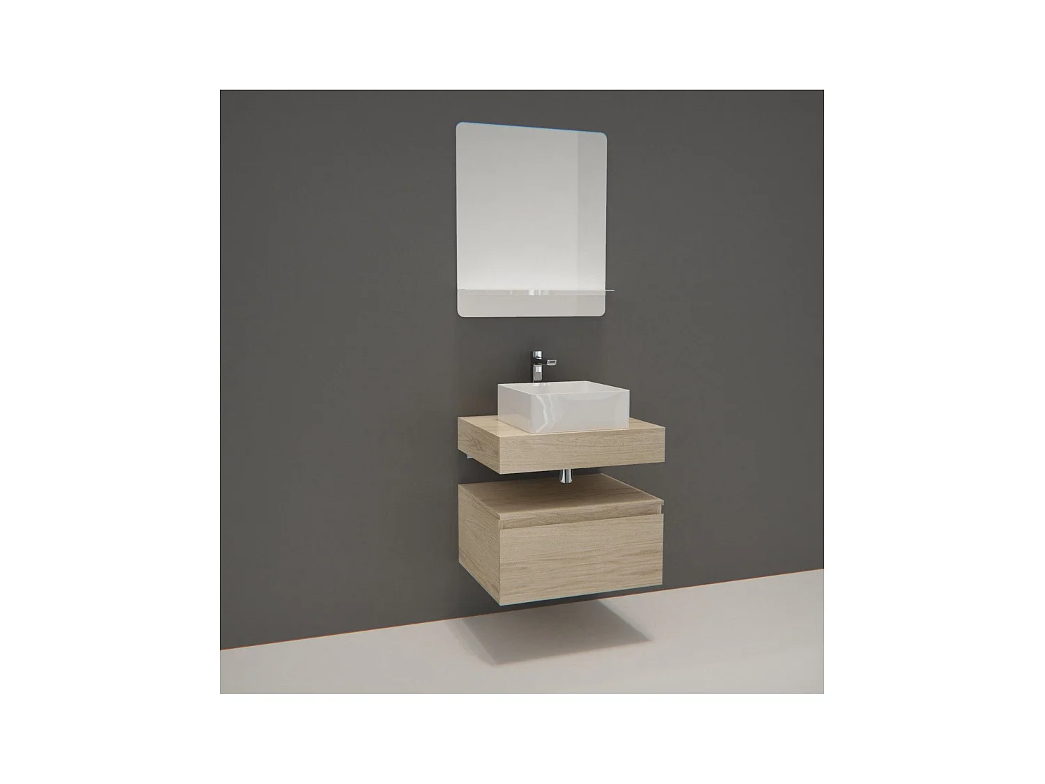 Einzelmöbel + Waschbecken + WILL-Spiegel