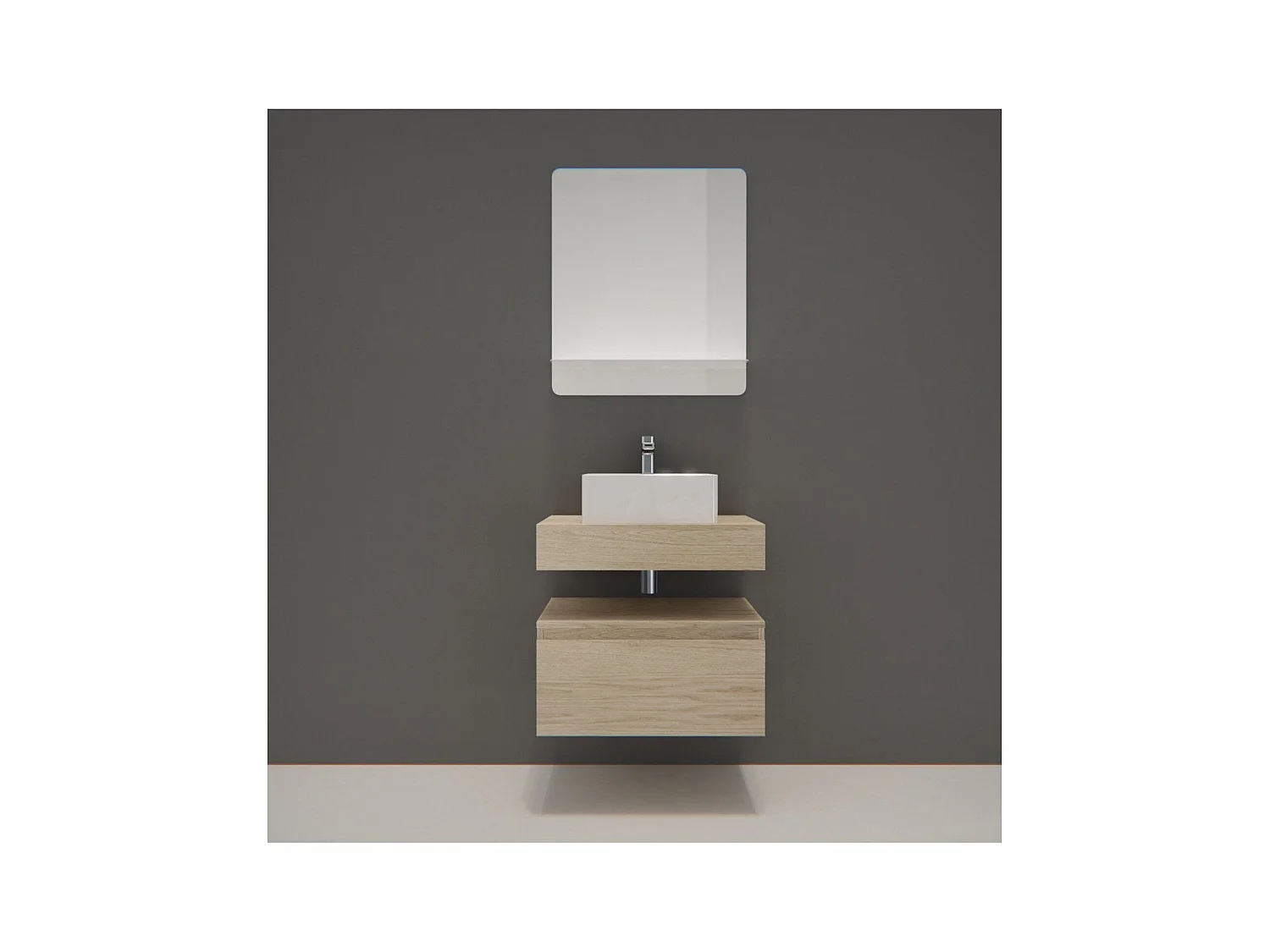 Einzelmöbel + Waschbecken + WILL-Spiegel