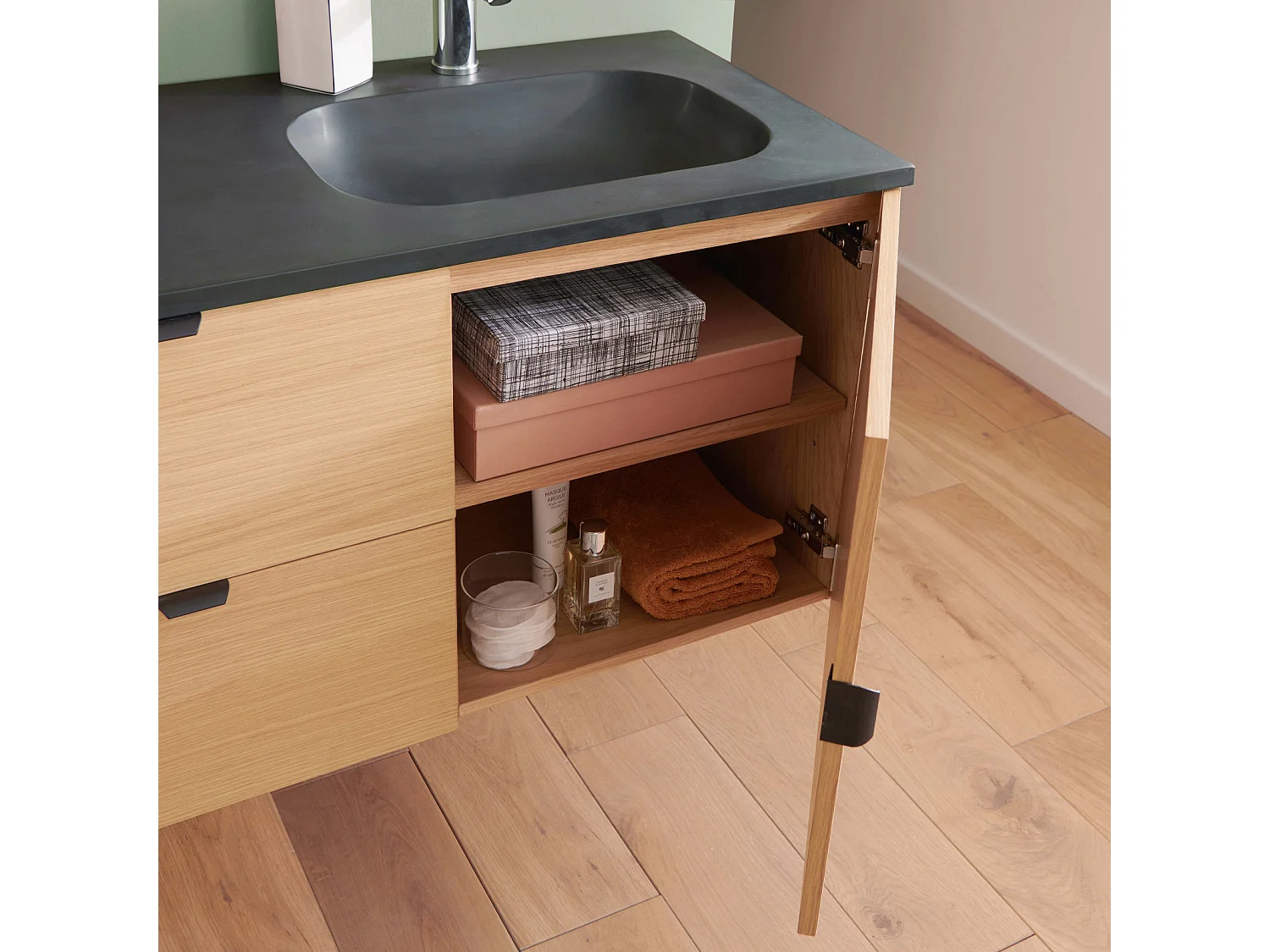 Doppelwaschtisch + Spiegel + STUDIO-Säule