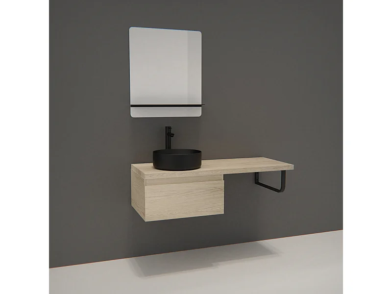Enkele unit + wastafel + WILL spiegel