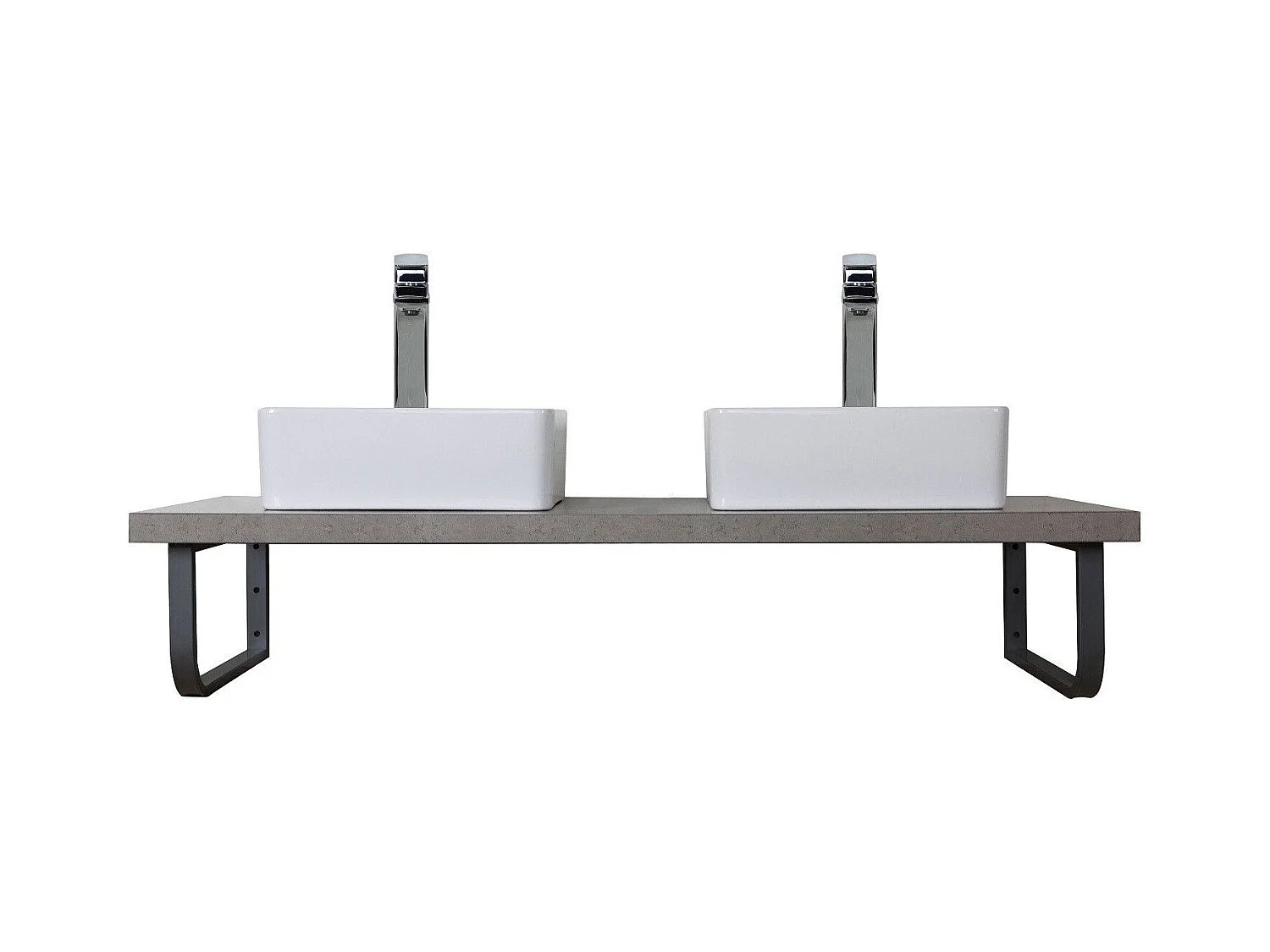 Dubbele wastafelmeubel + wastafel + WILL-spiegel