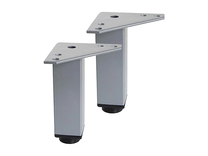 Lot de 2 pieds réglables en métal pour meuble de salle de bain