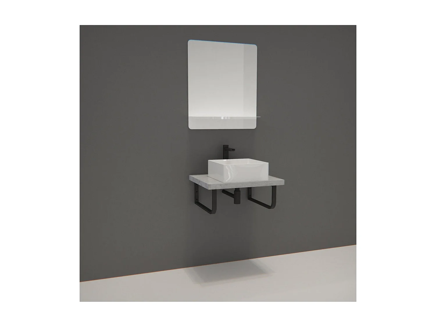 Einzelmöbel + Waschbecken + WILL-Spiegel