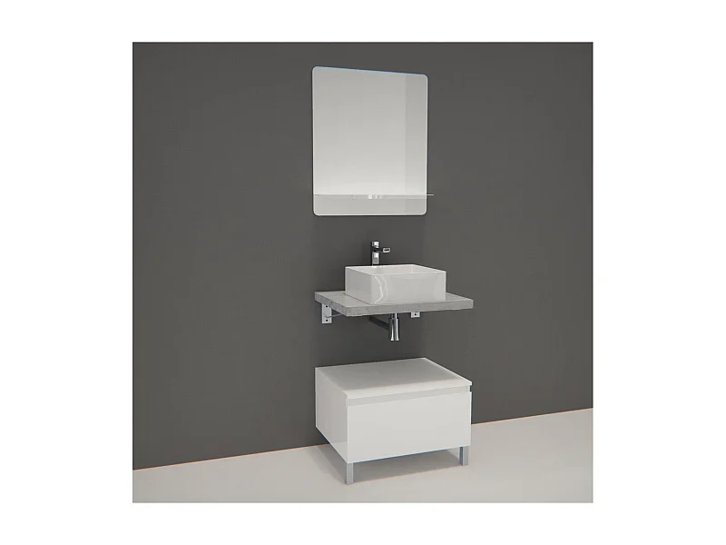 Mueble individual + lavabo + espejo WILL