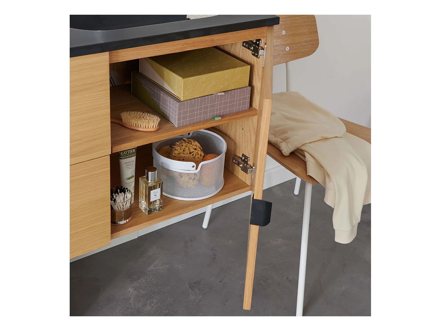 Doppelwaschtisch + Spiegel + STUDIO-Säule