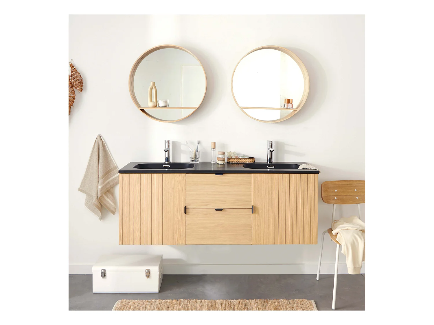 STUDIO Doppelwaschtisch + Spiegel