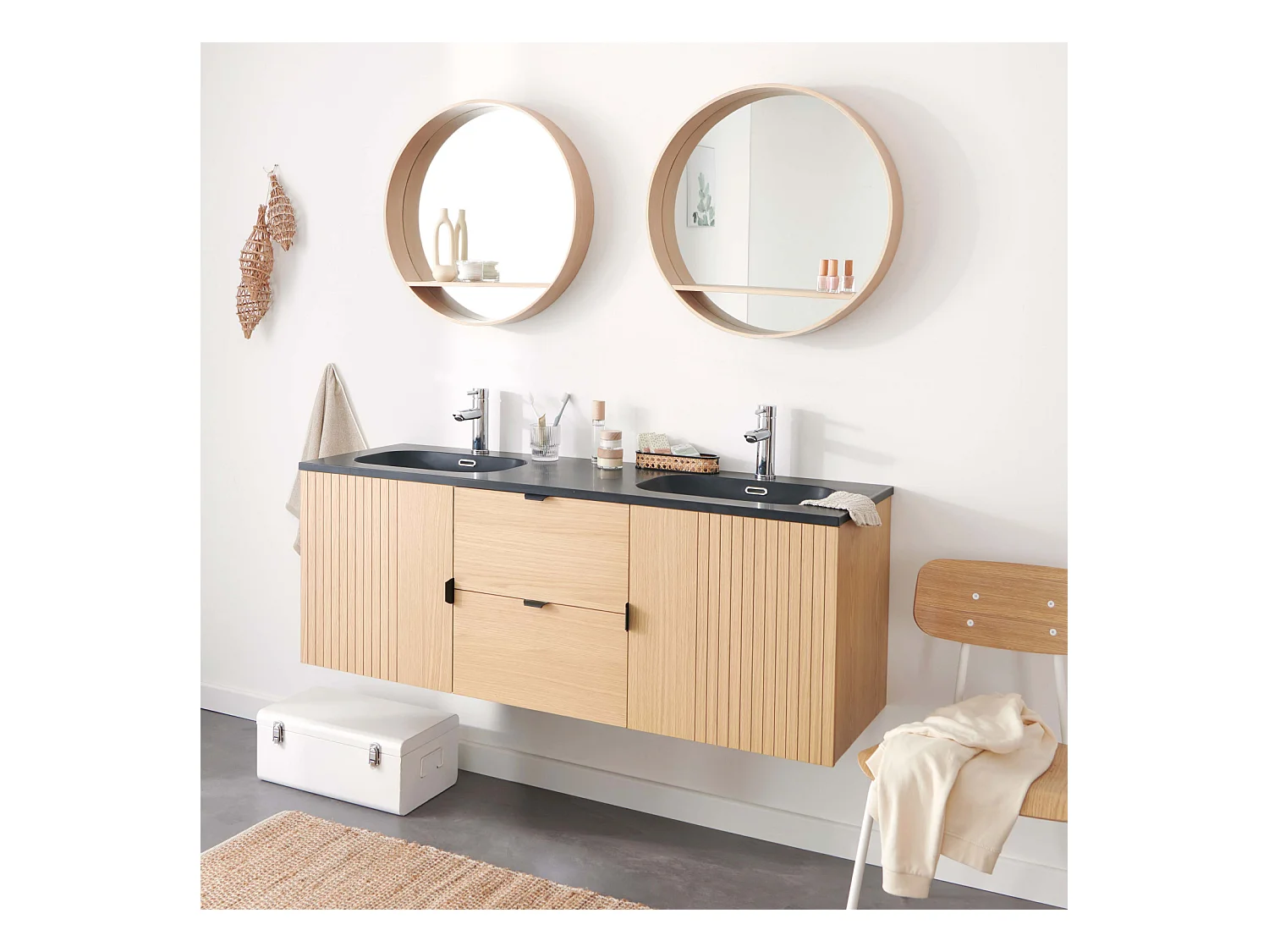 STUDIO Doppelwaschtisch + Spiegel