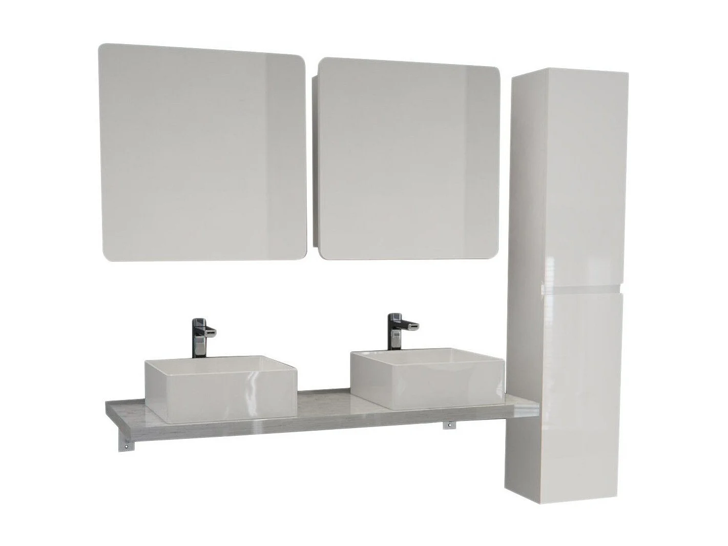 Dubbele unit + wastafel + kledingkast + WILL-kolom