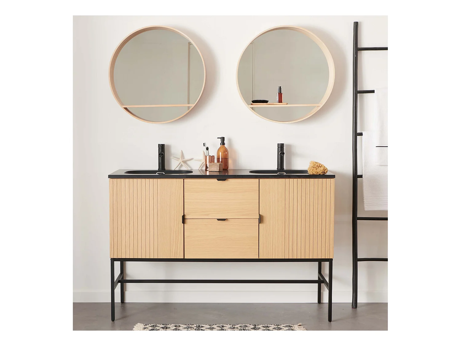 STUDIO Doppelwaschtisch + Spiegel