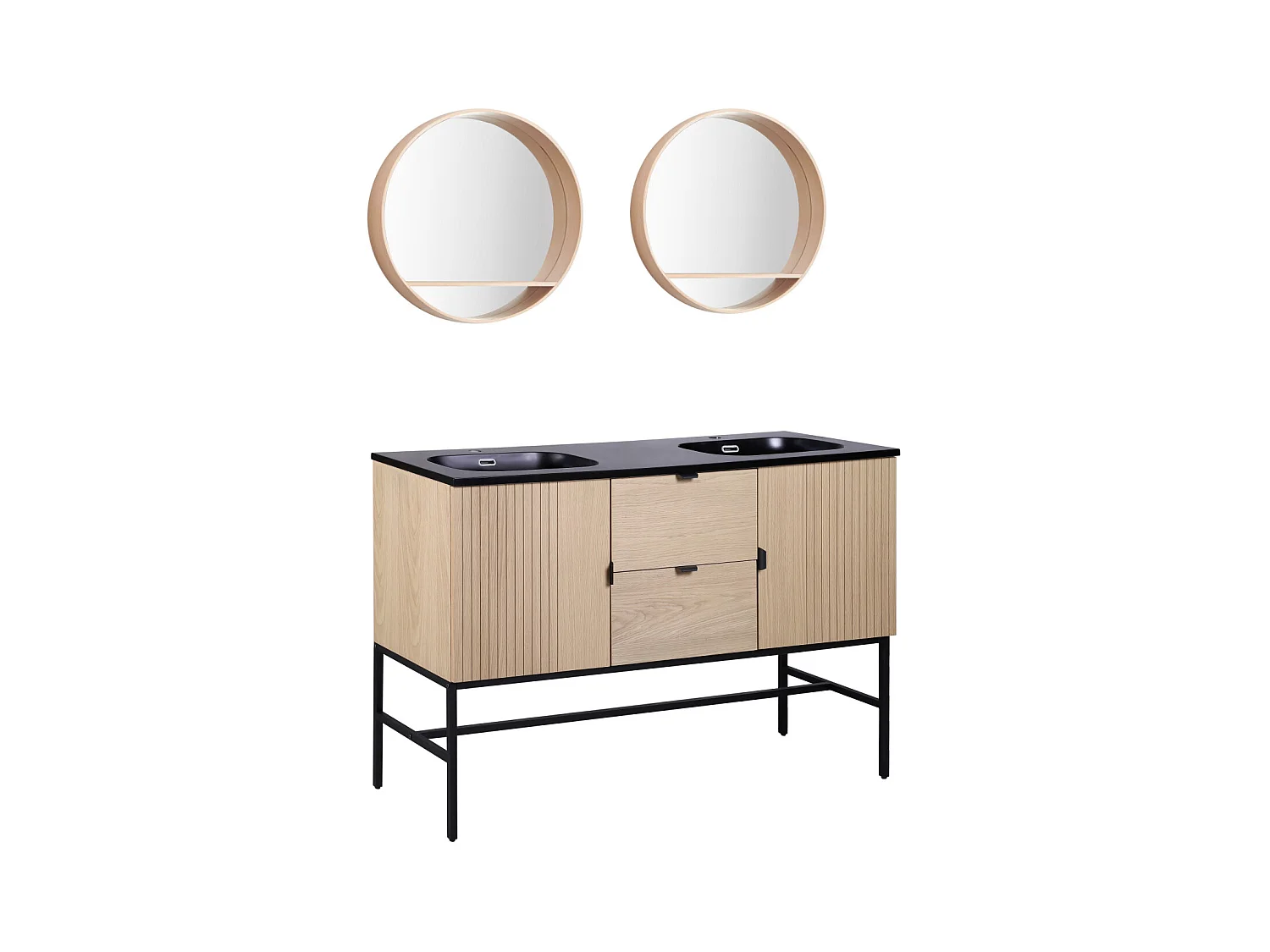 STUDIO Doppelwaschtisch + Spiegel