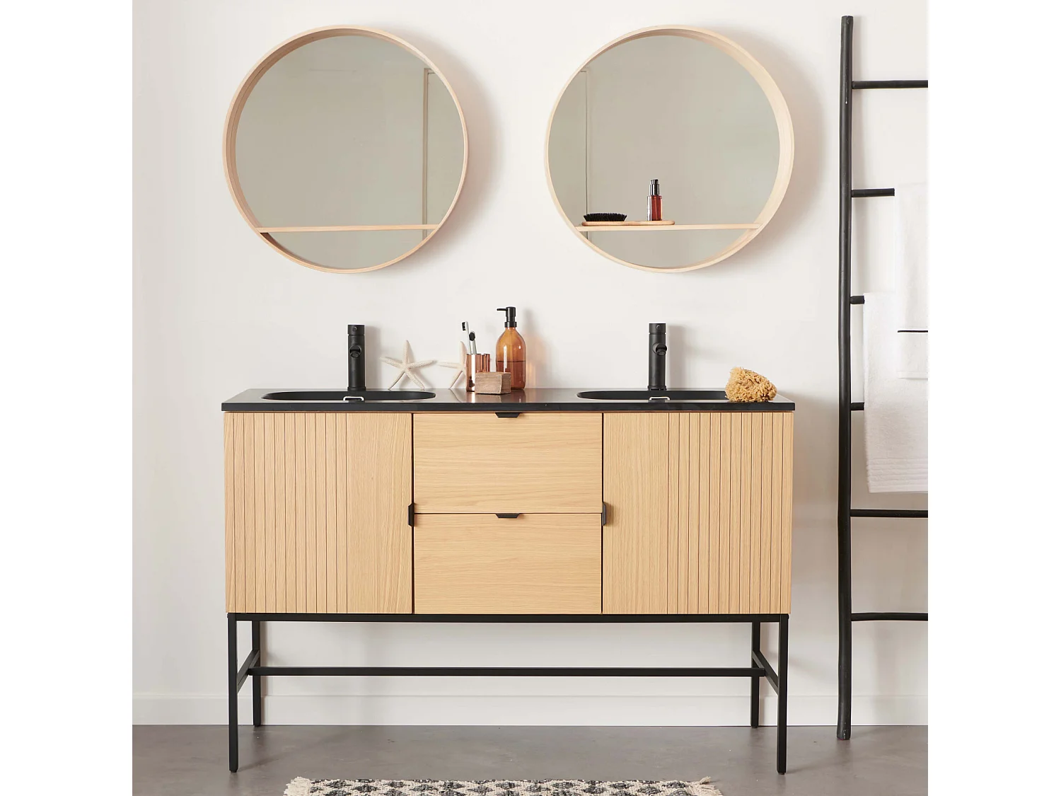 STUDIO Doppelwaschtisch + Spiegel