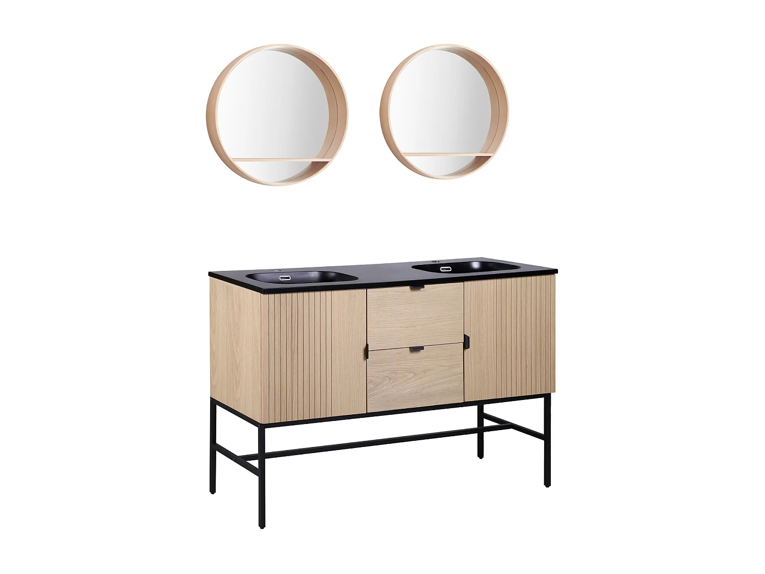 STUDIO Doppelwaschtisch + Spiegel