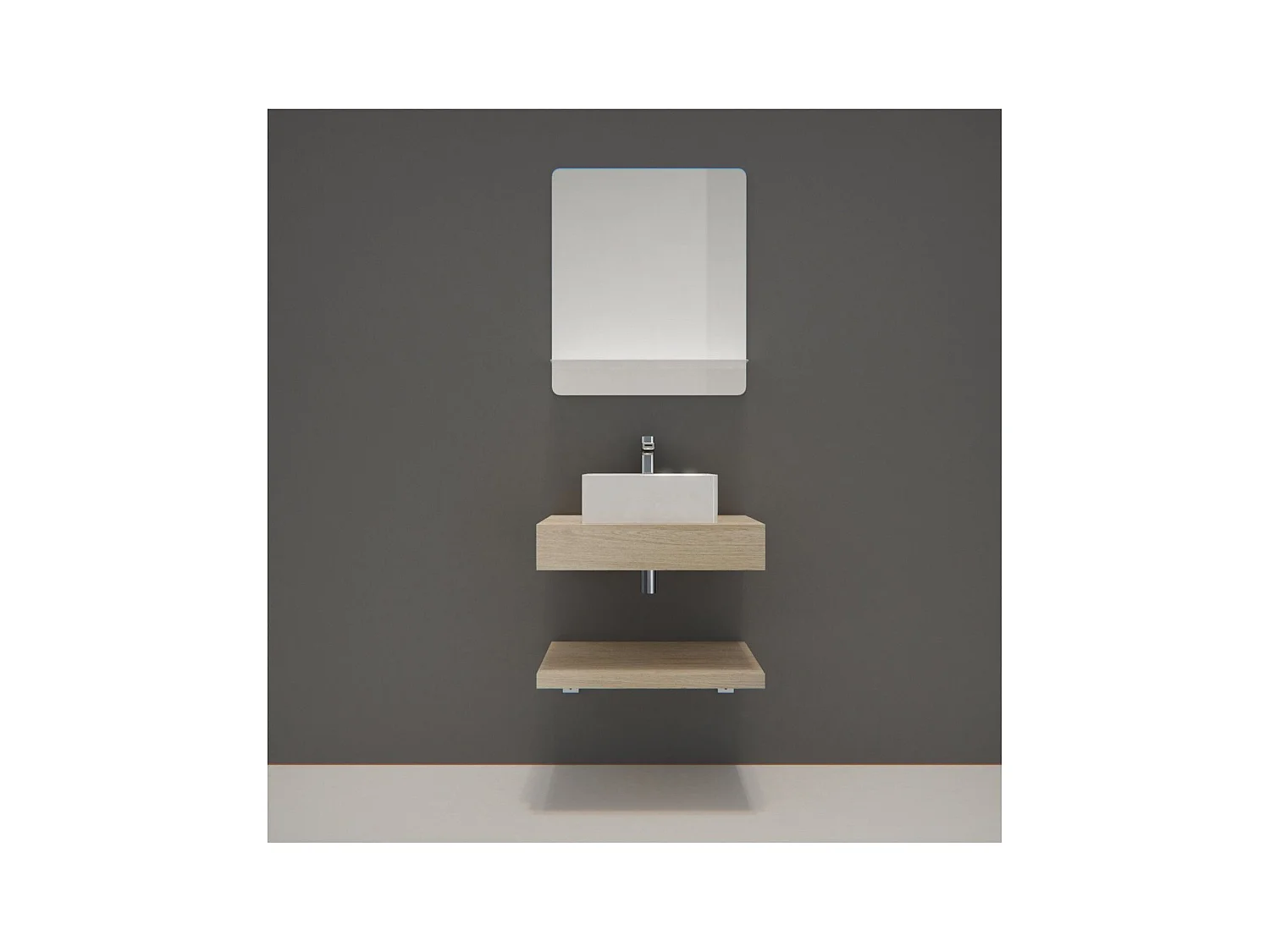 Einzelmöbel + Waschbecken + WILL-Spiegel