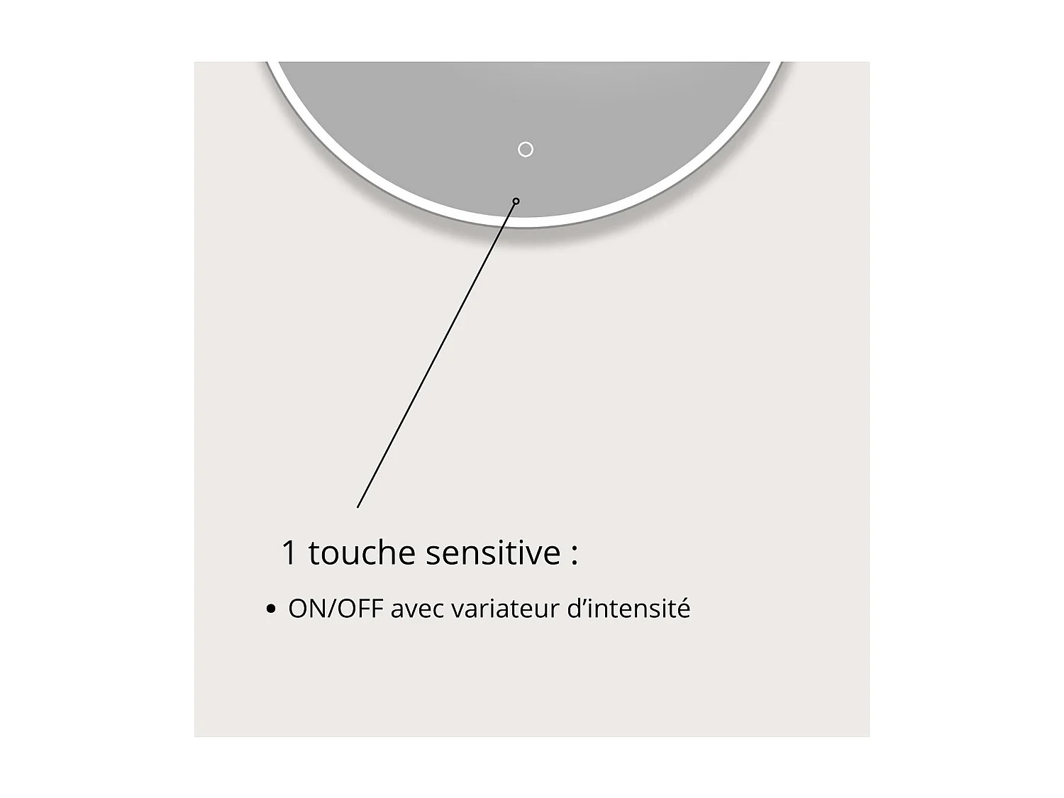 Ronde LED-spiegel D60/120cm met achtergrondverlichting CANDRA