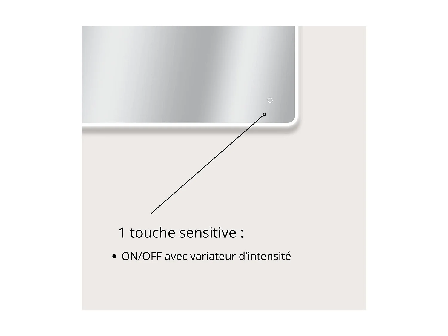 Rechthoekige LED-spiegel L60/80/90/120cm met achtergrondverlichting MIRALUX