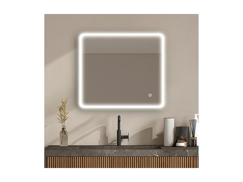 Rechthoekige LED-spiegel L60/80/90/120cm met achtergrondverlichting MIRALUX