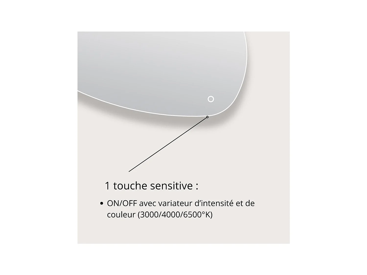 LED Kieselsteinspiegel L80/120cm Antibeschlag LUZIA