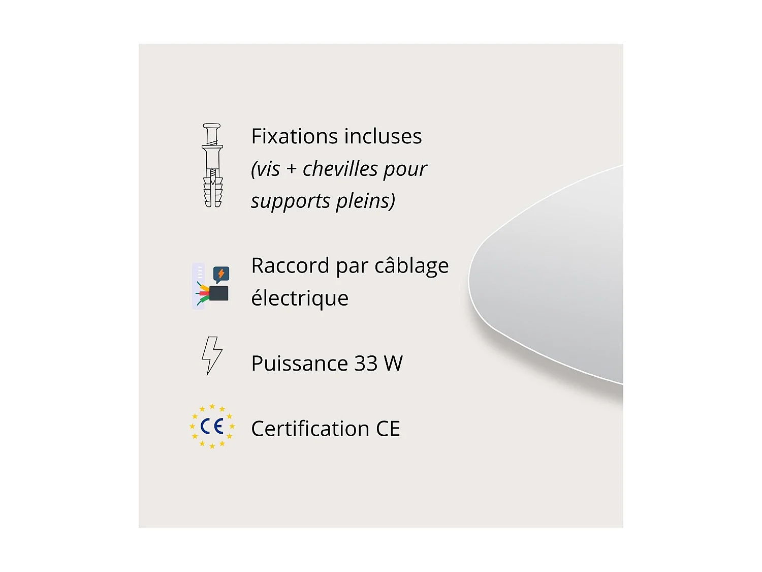 Specchio LED a ciottoli L80/120cm antiappannamento LUZIA