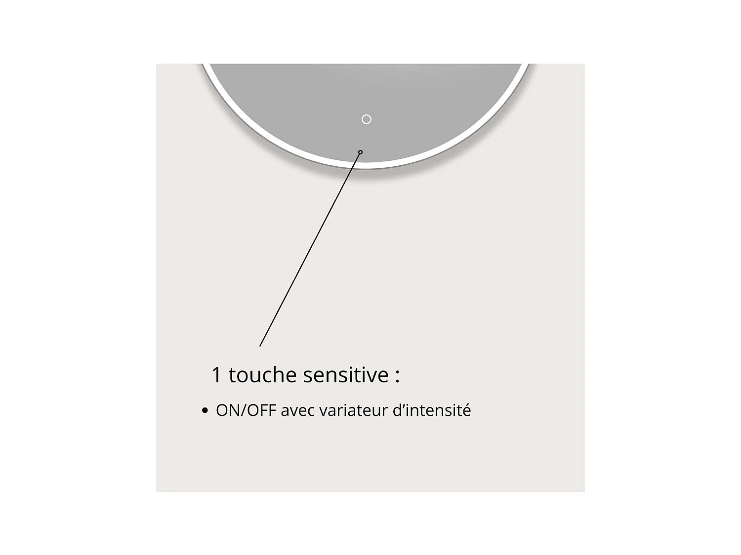 Miroir LED rond D60/120cm avec cadre rétro-éclairé