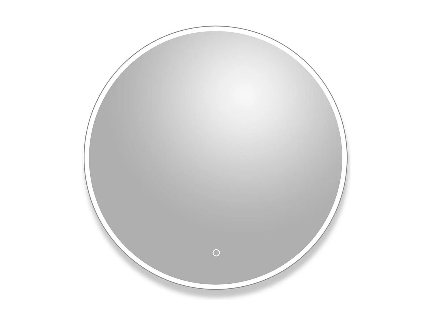 Espejo LED redondo D60/120cm de vidrio plateado CANDRA