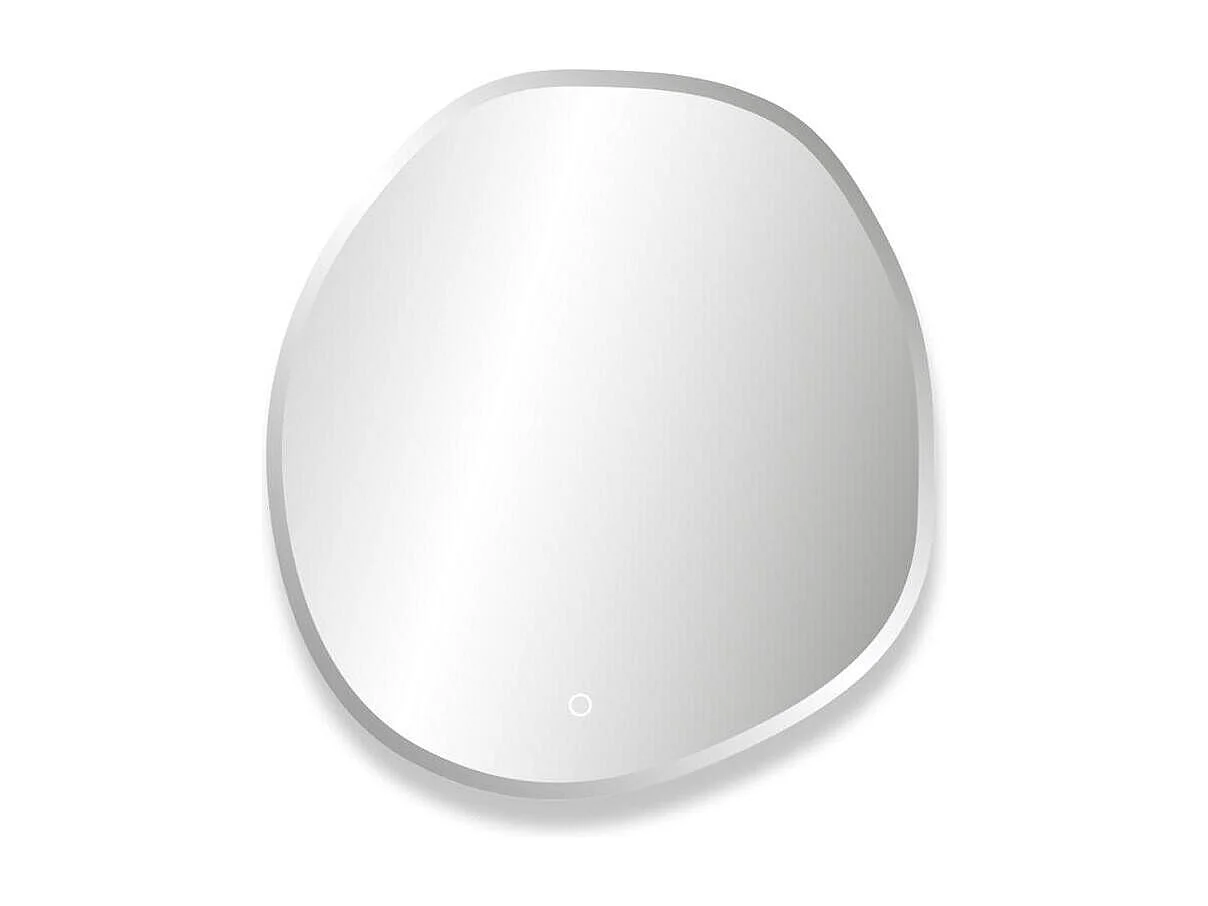 Miroir LED organique H60/80cm à bords biseautés