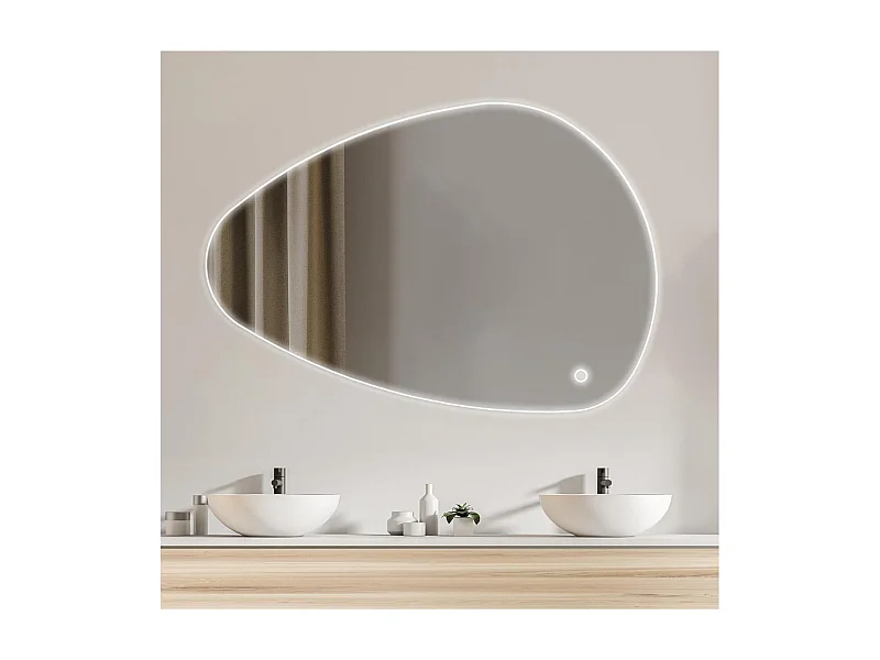 LED Kieselsteinspiegel L80/120cm Antibeschlag LUZIA