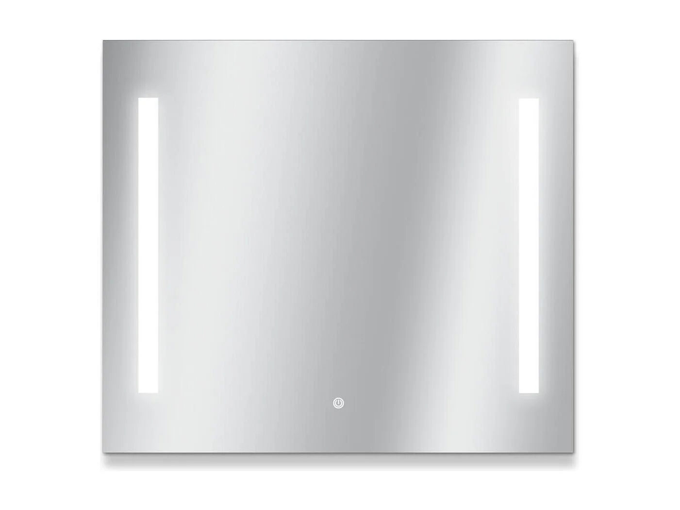 Rechthoekige LED-spiegel L60/80cm zijverlichting LUMENA