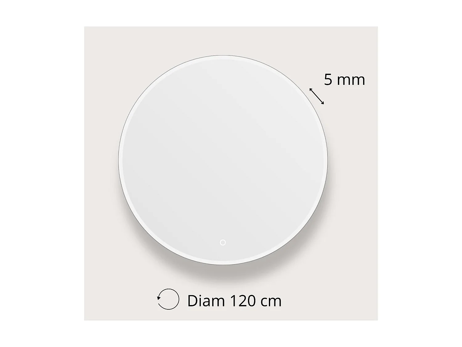 Ronde LED-spiegel D60/70/80cm met verlicht frame ORAYA