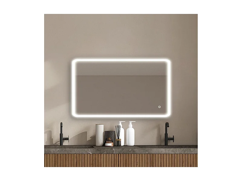Rechthoekige LED-spiegel L60/80/90/120cm met achtergrondverlichting MIRALUX