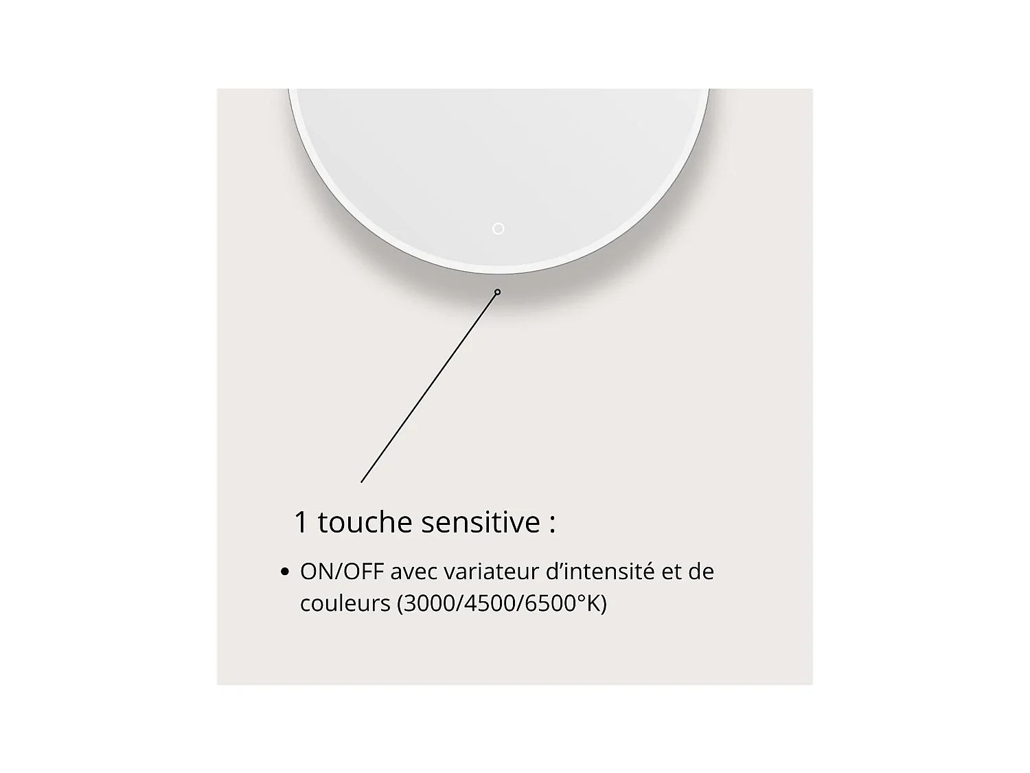 Ronde LED-spiegel D60/70/80cm met verlicht frame ORAYA