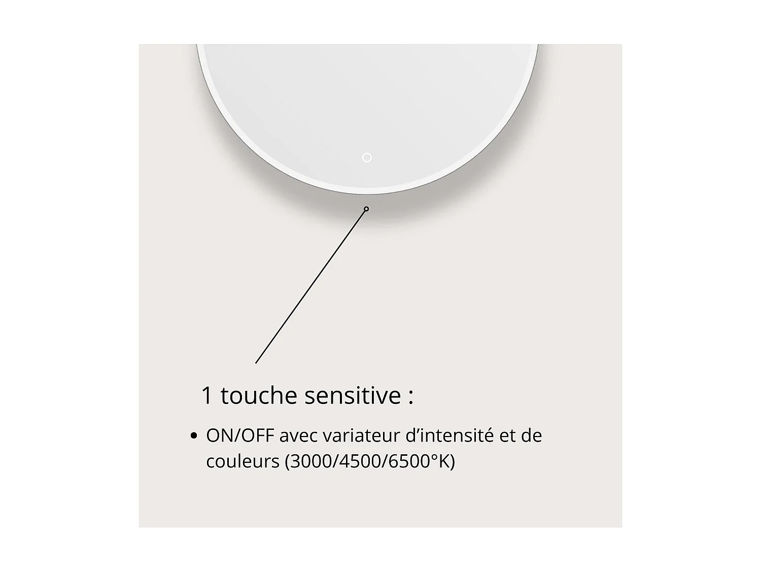 Ronde LED-spiegel D60/70/80cm met verlicht frame ORAYA