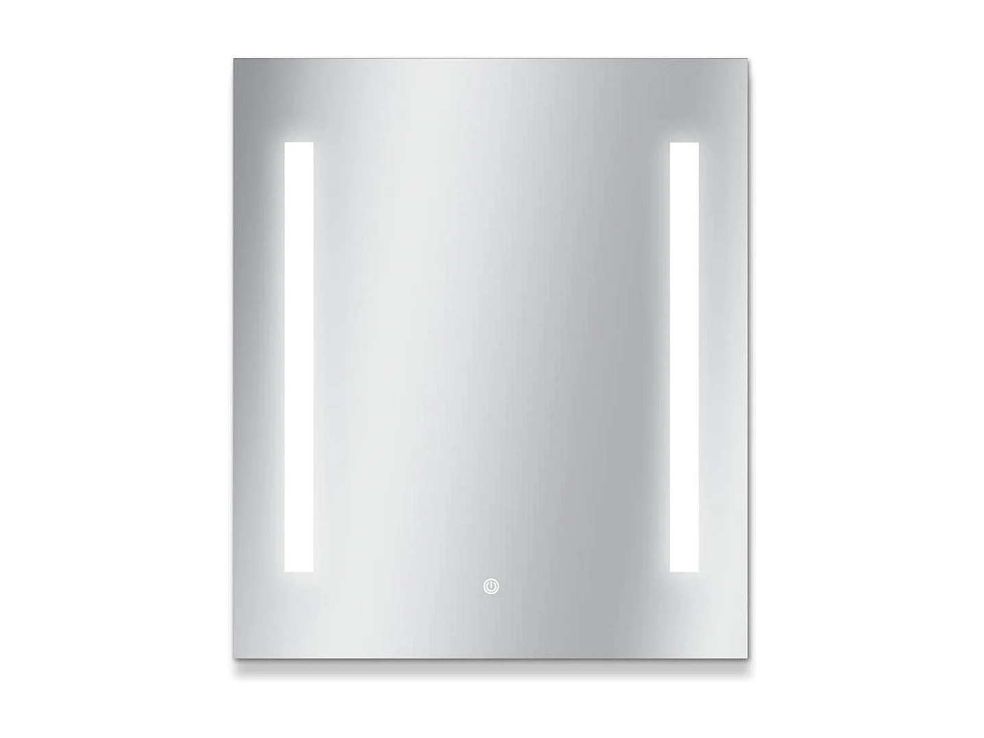 Rechthoekige LED-spiegel L60/80cm zijverlichting LUMENA