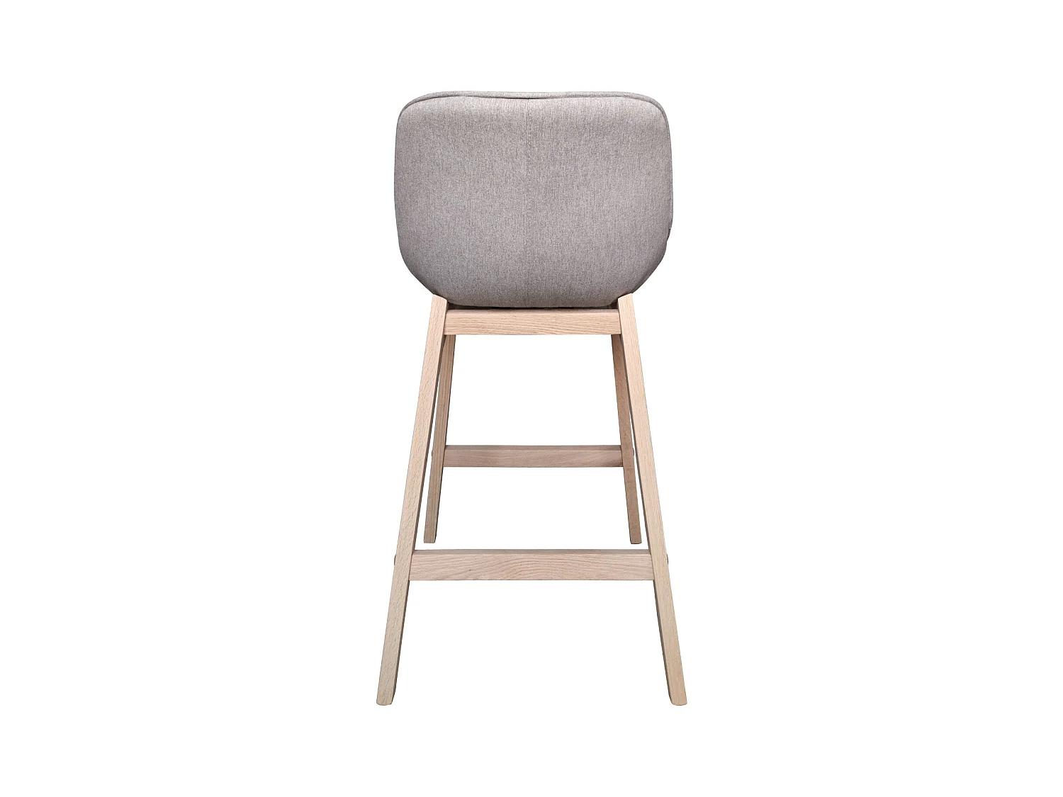 Set di sedie da bar e da isola in rovere con seduta in tessuto MELLOW da 65 cm