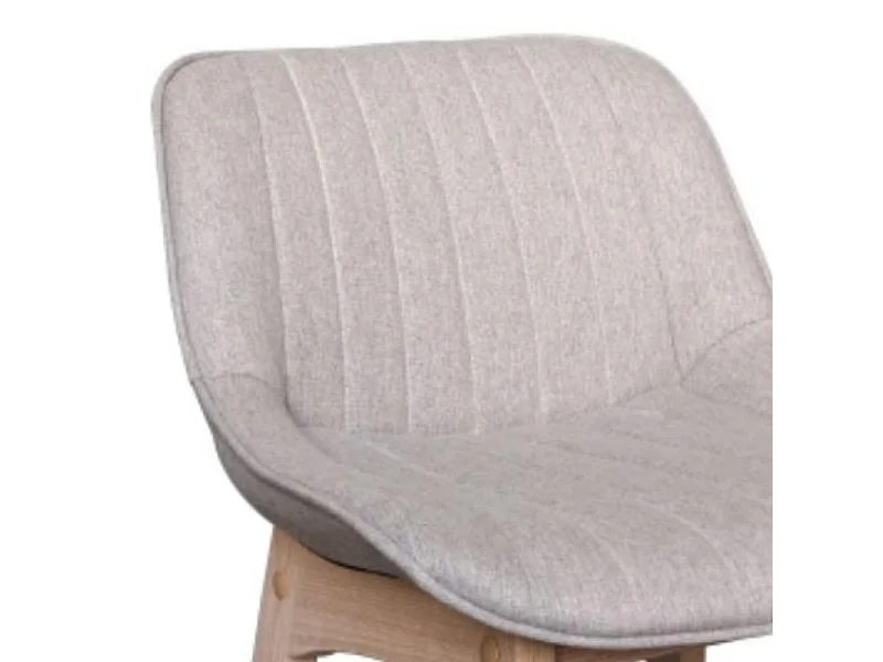 Conjunto de ilha e cadeiras de bar em carvalho com assento em tecido MELLOW de 65 cm