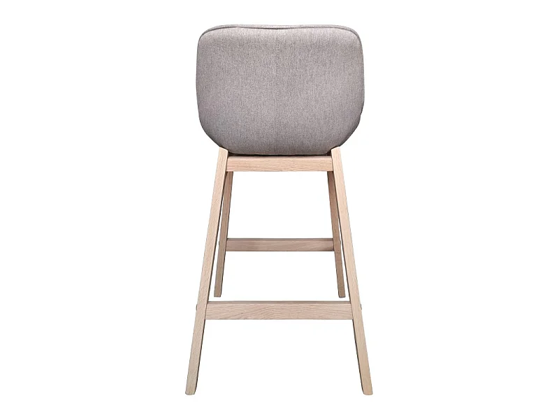 Conjunto de ilha e cadeiras de bar em carvalho com assento em tecido MELLOW de 65 cm