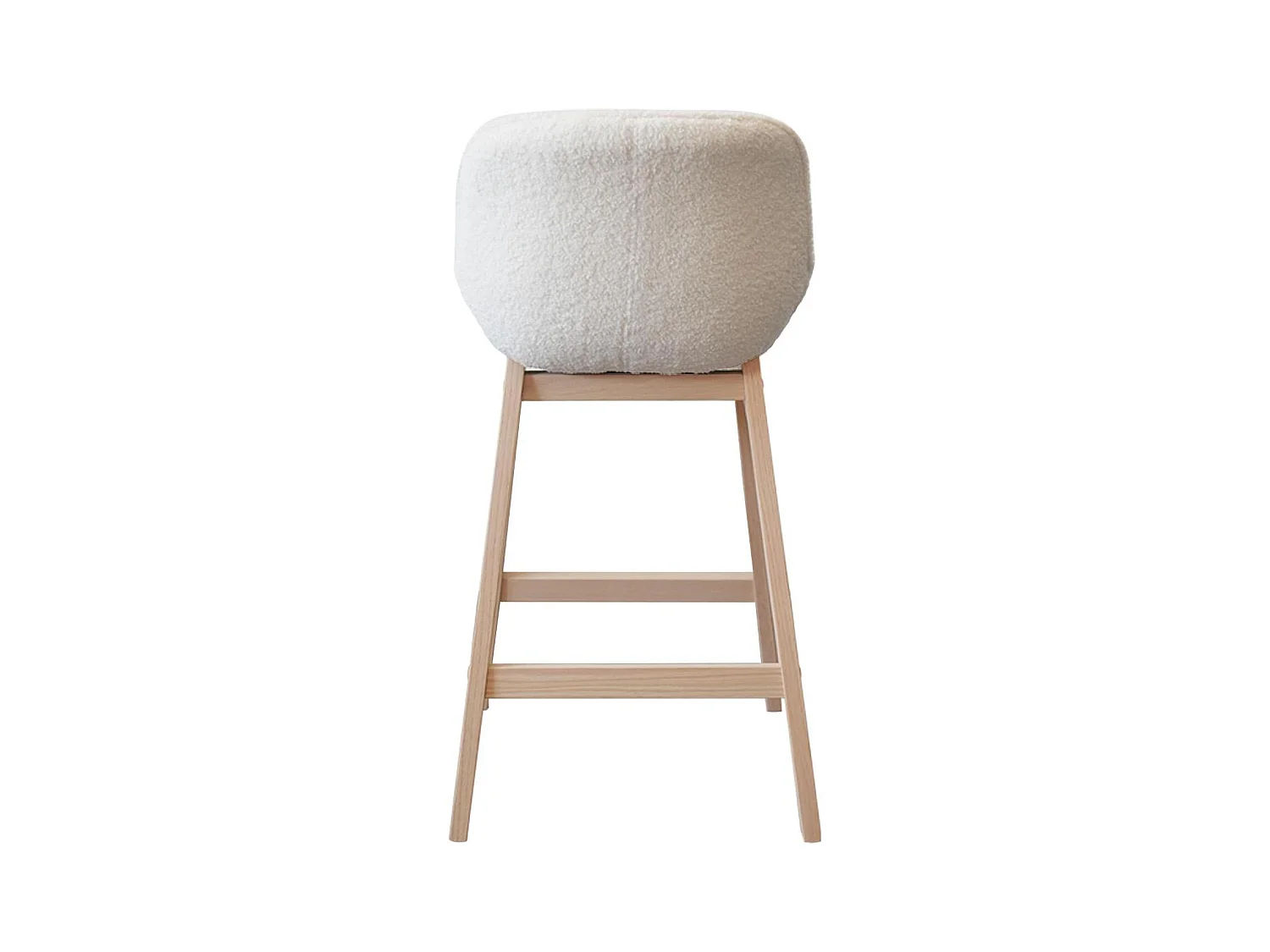 Set aus Insel- und Barstühlen aus Eiche mit 65 cm Sitzfläche aus MILK-Frottee