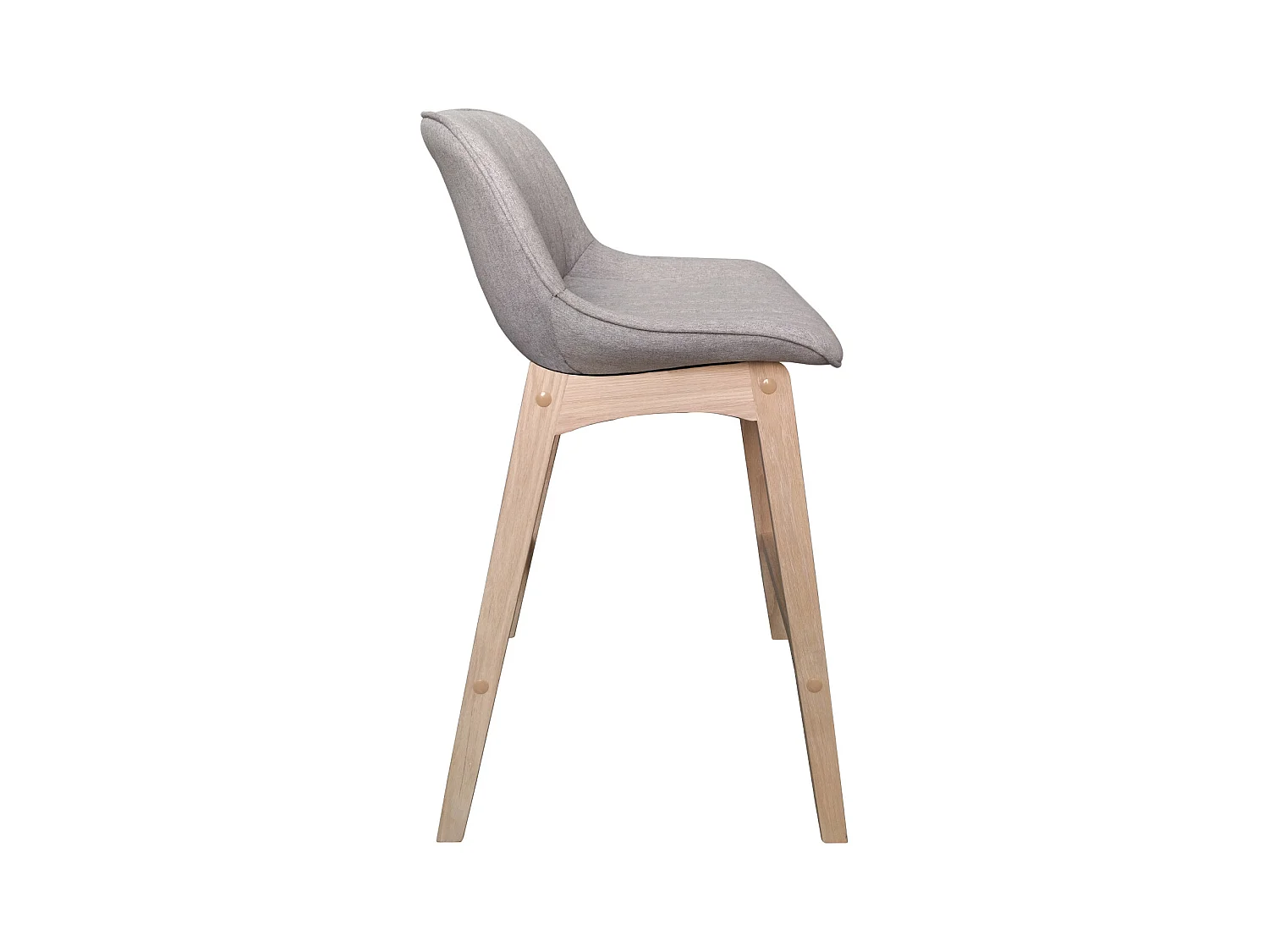 Lot de chaises d'îlot et bar en chêne et assise tissu H65cm