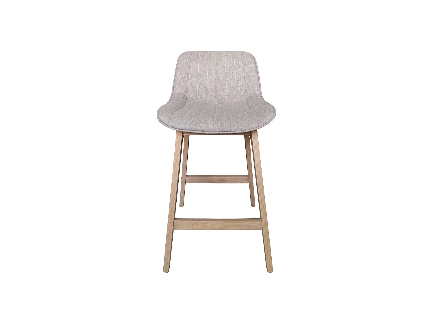 Lot de chaises d'îlot et bar en chêne et assise tissu H65cm