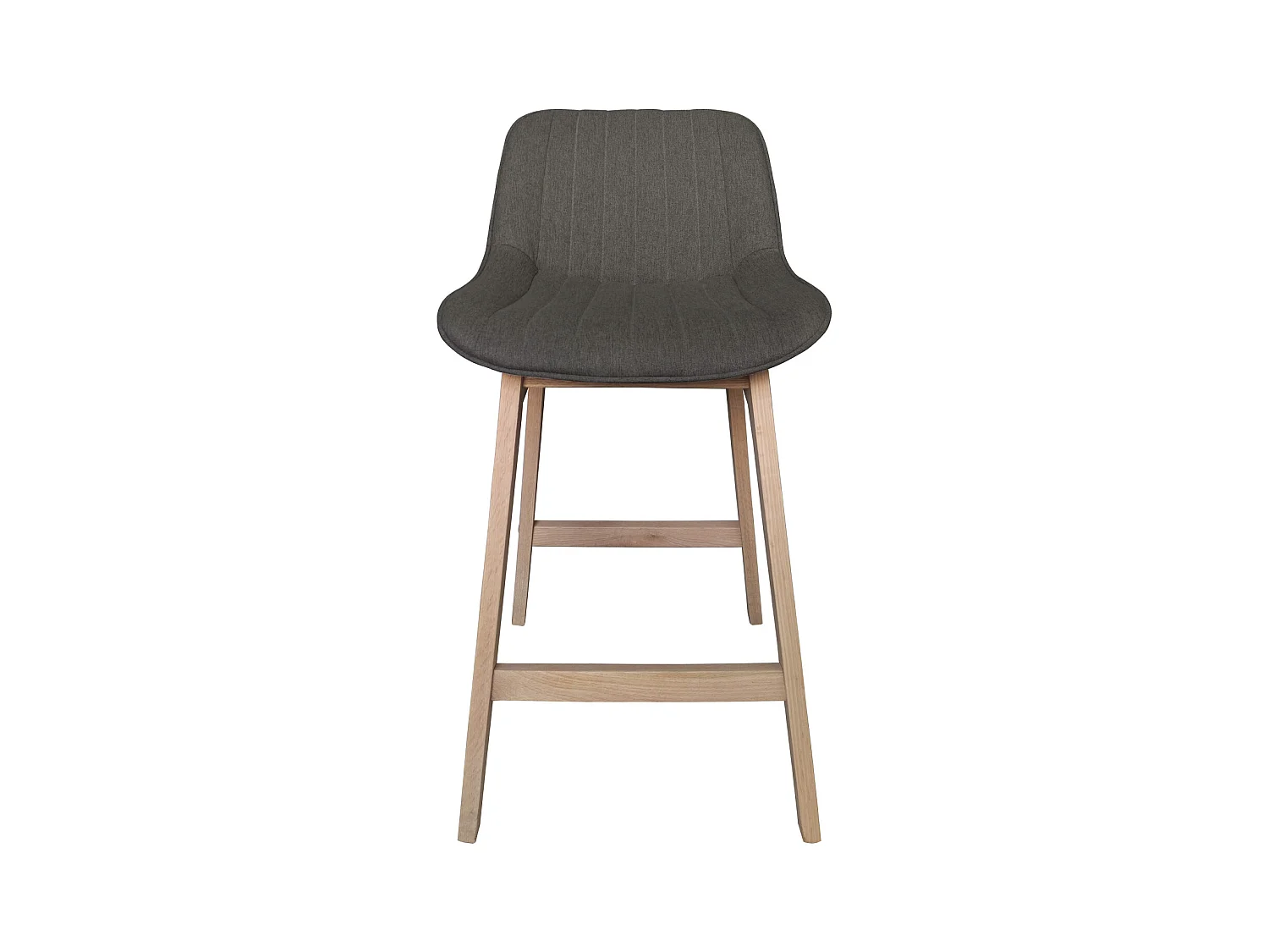 Set di sedie da bar e da isola in rovere con seduta in tessuto MELLOW da 65 cm