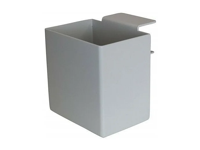 Boite de rangement en métal blanc avec pince de serrage 10cm