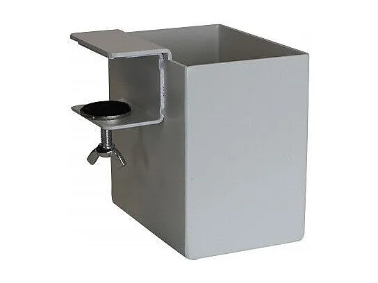 Boite de rangement en métal blanc avec pince de serrage 10cm