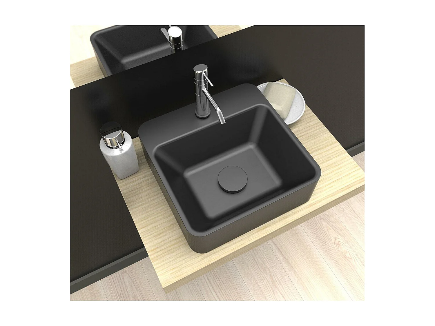 Lavabo da appoggio quadrato SMART