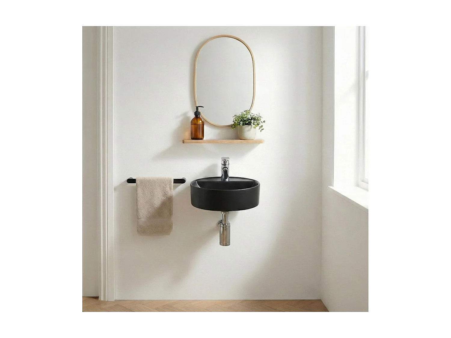 ROLLO rundes Wand-Handwaschbecken