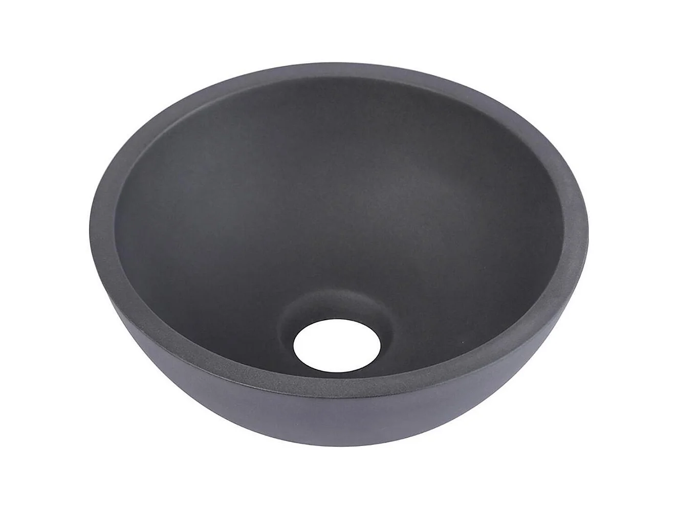 Lavabo sobre encimera redondo SOHO de 26 cm en hormigón gris