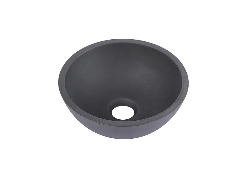 Lavabo da appoggio rotondo SOHO da 26 cm in cemento grigio