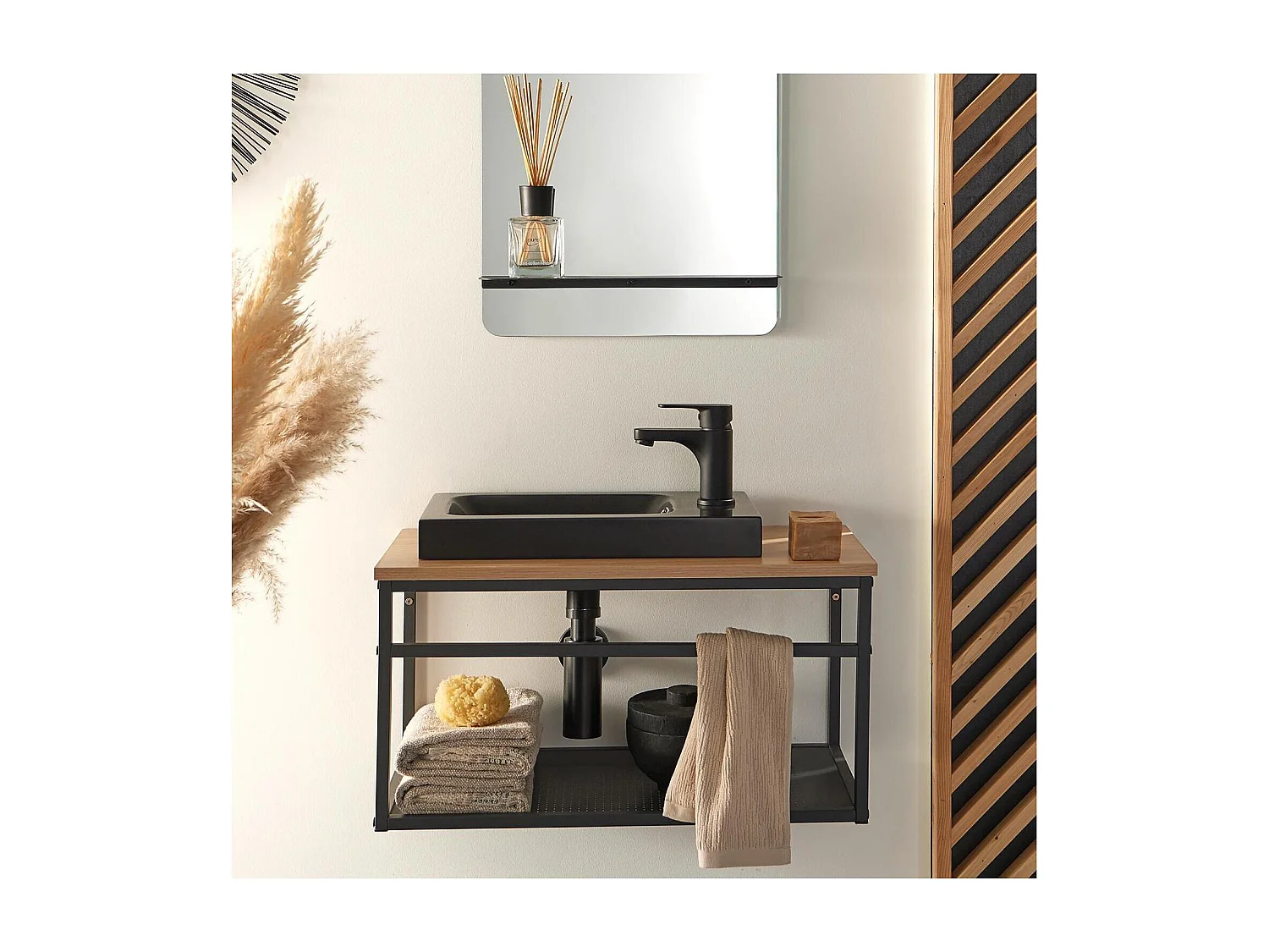 Siphon rond en laiton ajustable et recoupable D32mm