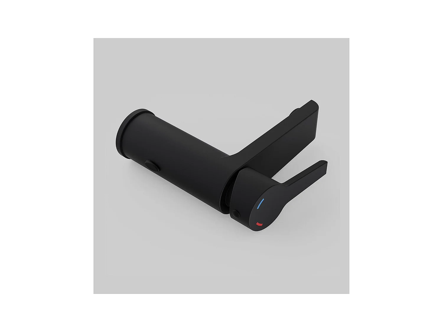 Grifo de baño con caño bajo negro H16cm NETO