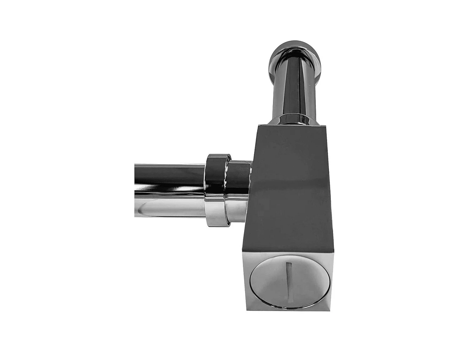 Sifón cuadrado negro recortable SIBILLE