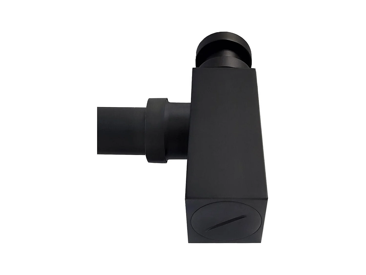 Sifón cuadrado negro recortable SIBILLE